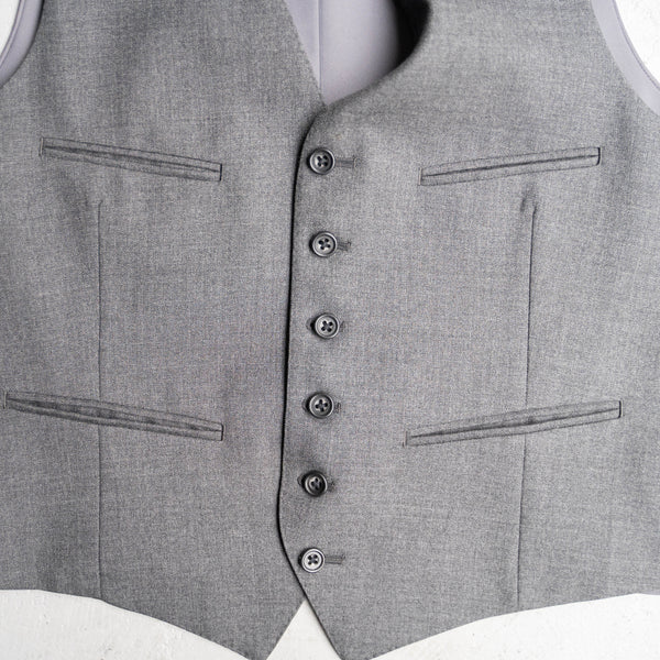 1980-90s Japan vintage gray color vest -with 4 pockets-