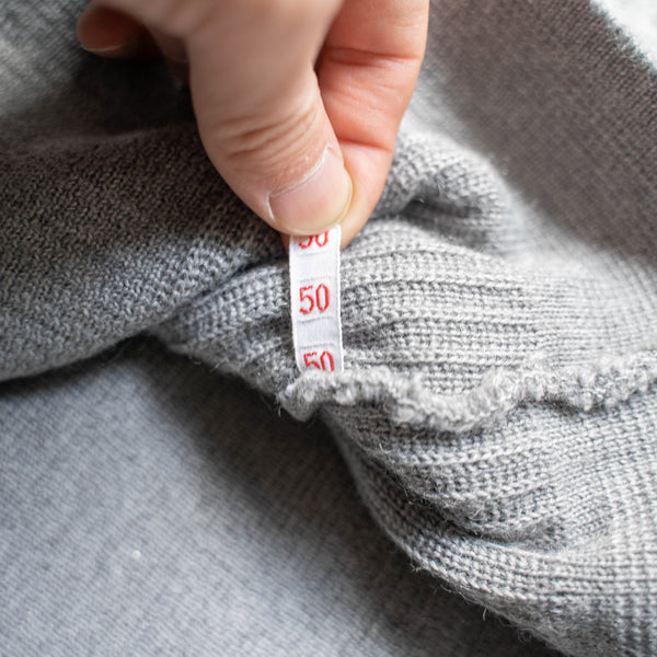 1980-90s Europe gray color full open knit jacket