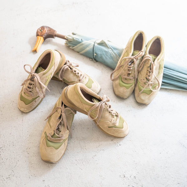 2000s British military training shoes -light brown×green- "mint condition"