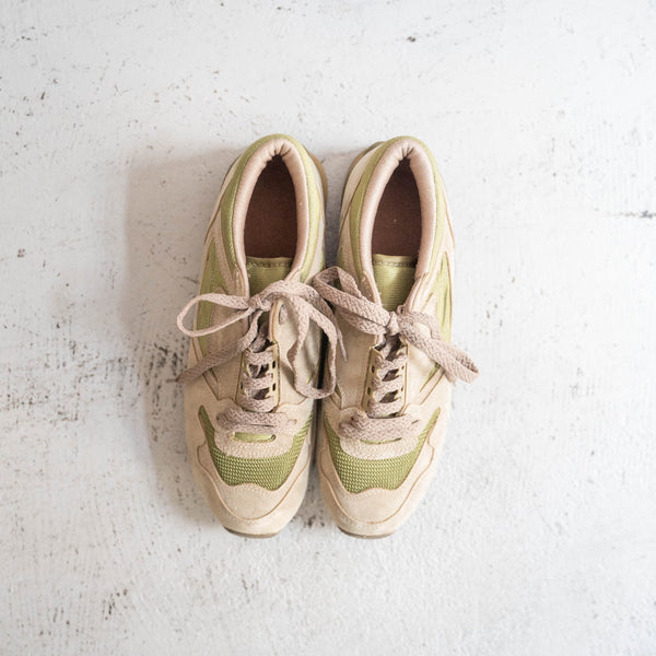 2000s British military training shoes -light brown×green- "mint condition"