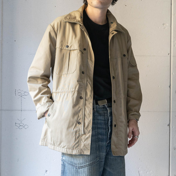 around 1980s Germany beige color 4 pockets jacket -removable hood-