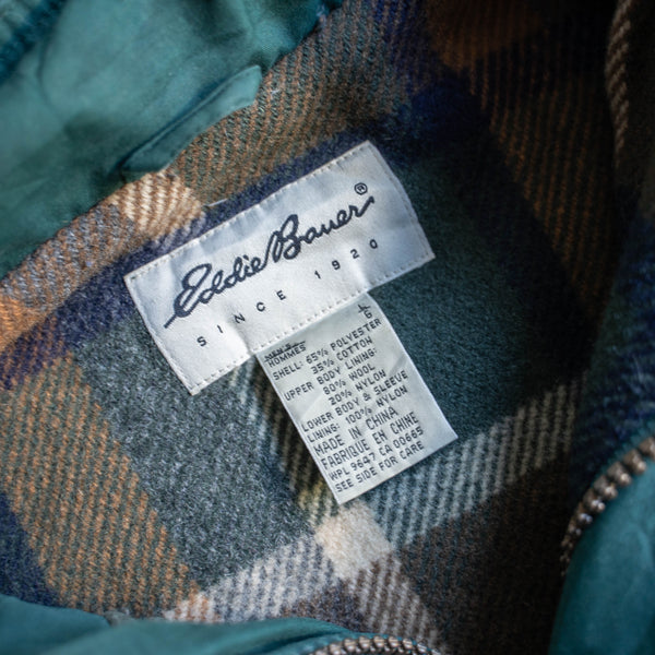 2000s 'Eddie Bauer' deep green mountain parka