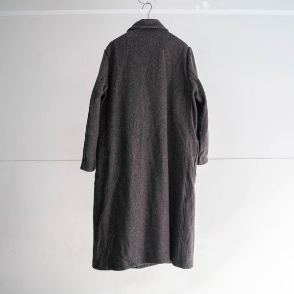 1950-60s Bulgarian military dark gray wool coat 'dead stock'