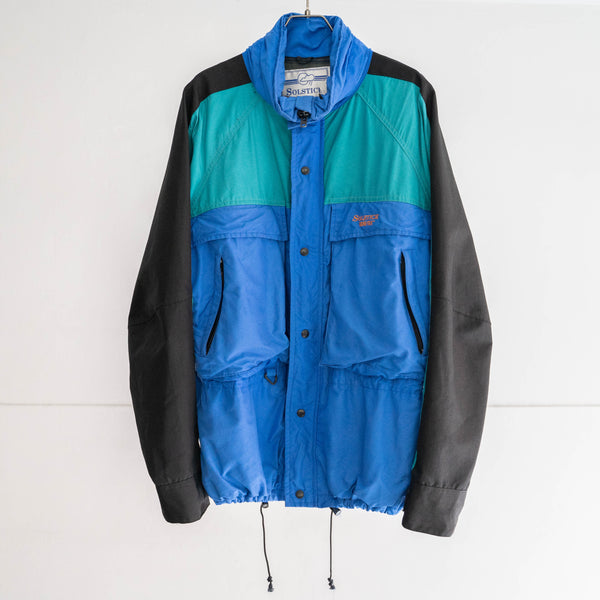 1980-90s 'SOLSTICE' blue × black × green GORE-TEX outdoor jacket