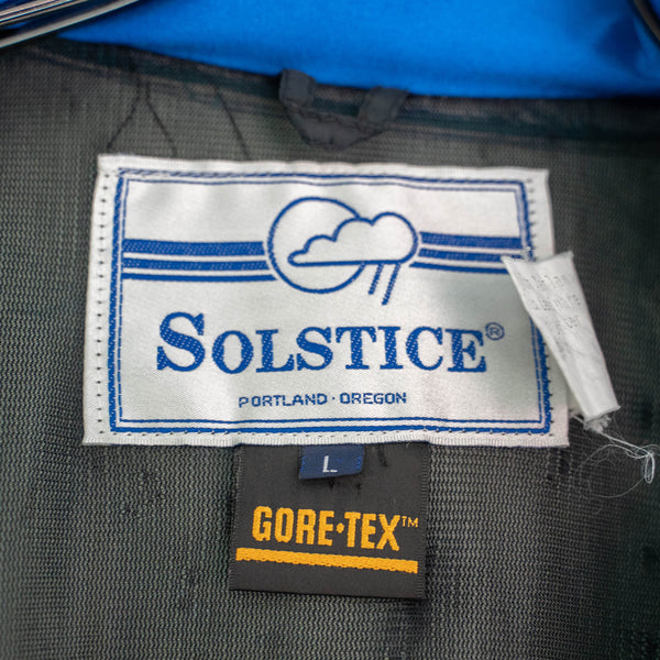 1980-90s 'SOLSTICE' blue × black × green GORE-TEX outdoor jacket