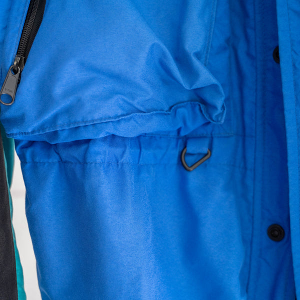 1980-90s 'SOLSTICE' blue × black × green GORE-TEX outdoor jacket