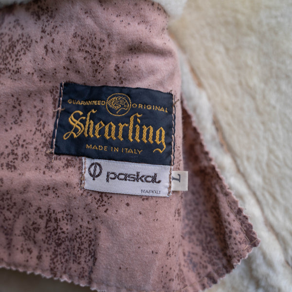 1970s Italy camel real mouton coat -great fabric-