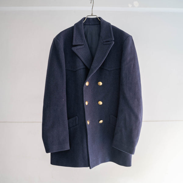 1980s Italian military navy wool P coat