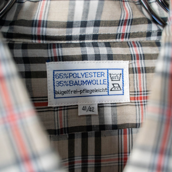 1960-70s Germany nova checked shirt 'dead stock'