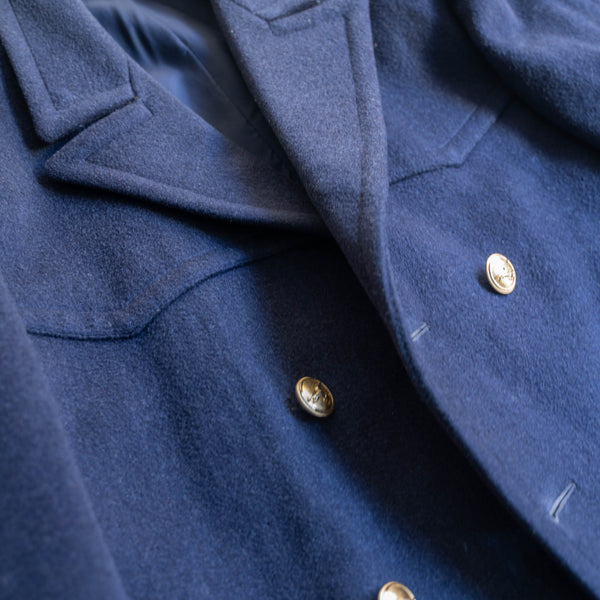 1980s Italian military navy wool P coat