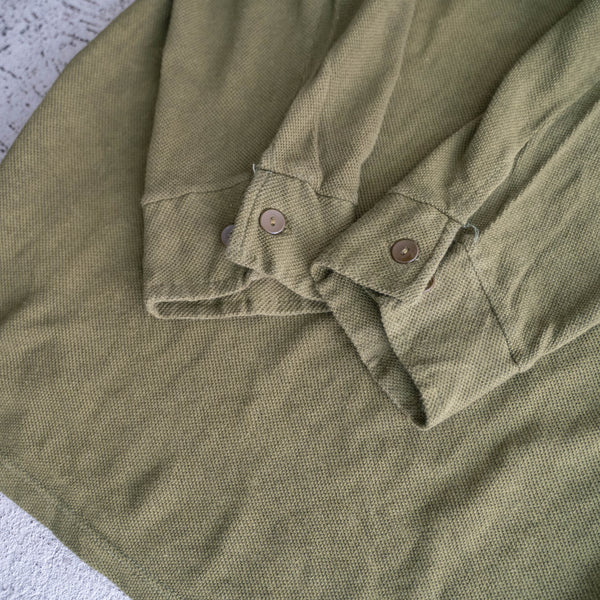 1980s Danish military khaki green color henry neck thermal