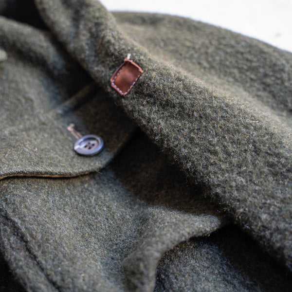 around 1970s Europe green wool short work jacket