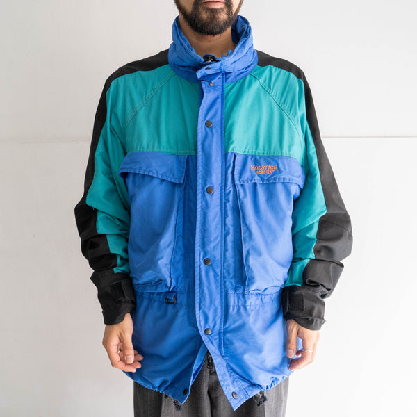 1980-90s 'SOLSTICE' blue × black × green GORE-TEX outdoor jacket