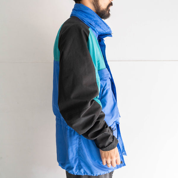 1980-90s 'SOLSTICE' blue × black × green GORE-TEX outdoor jacket