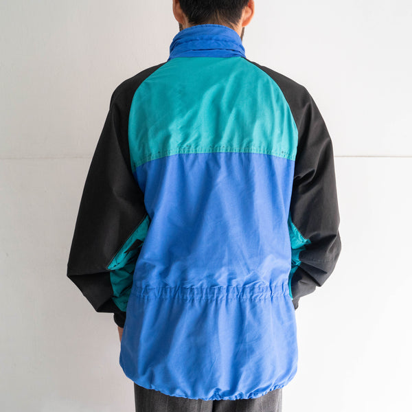 1980-90s 'SOLSTICE' blue × black × green GORE-TEX outdoor jacket