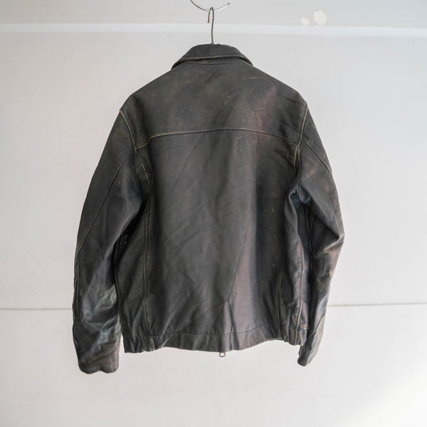 1970-80s French military pilot leather jacket -civilian type- -2