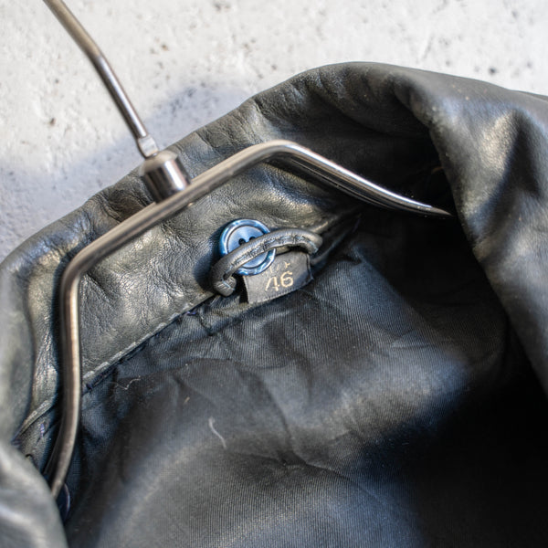 1970-80s French military pilot leather jacket -civilian type- -2