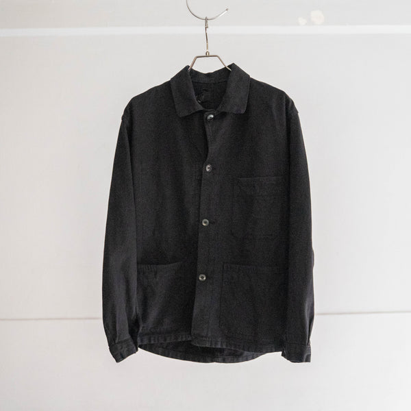 1960-70s France cotton twill work jacket 'black dyed' -2