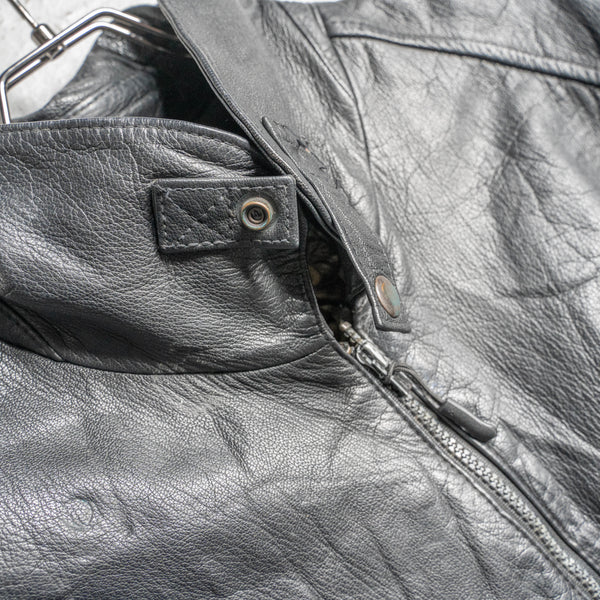 1980-90s French military pilot leather jacket 'civilian type' -good details-