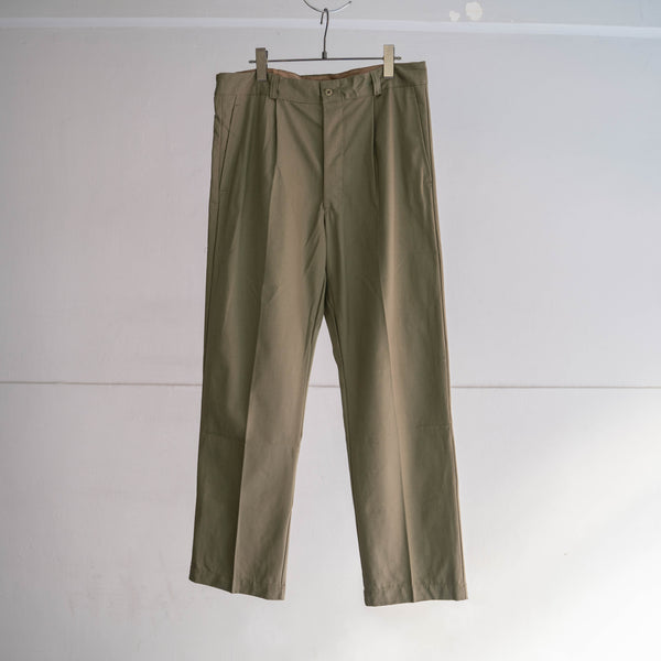1970-80s Italian military chino pants -beige color- 'dead stock'