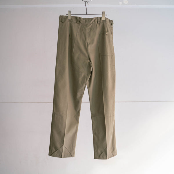 1970-80s Italian military chino pants -beige color- 'dead stock'