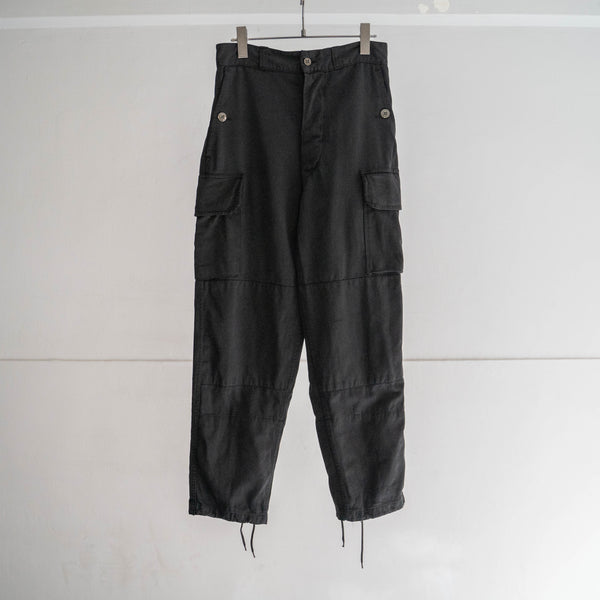 1960-70s French military M64 cargo pants -black dyed-