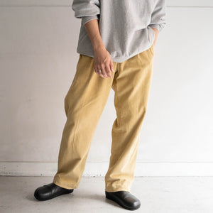 1990s mustard color two tuck corduroy pants 'with coin pocket'