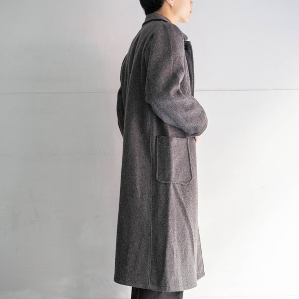 1950-60s Bulgarian military light gray wool coat 'dead stock'
