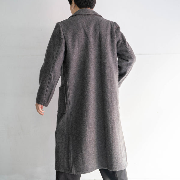 1950-60s Bulgarian military light gray wool coat 'dead stock'