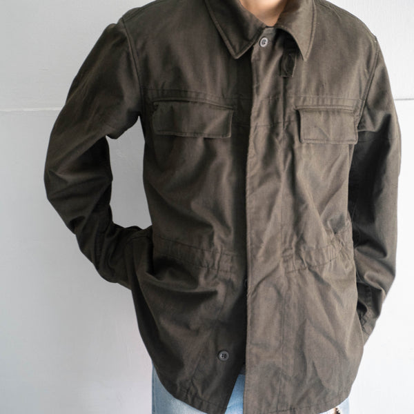 around 1970s Czech military field jacket 'dead stock' -black dyed & without epaulette-