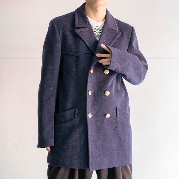 1980s Italian military navy wool P coat