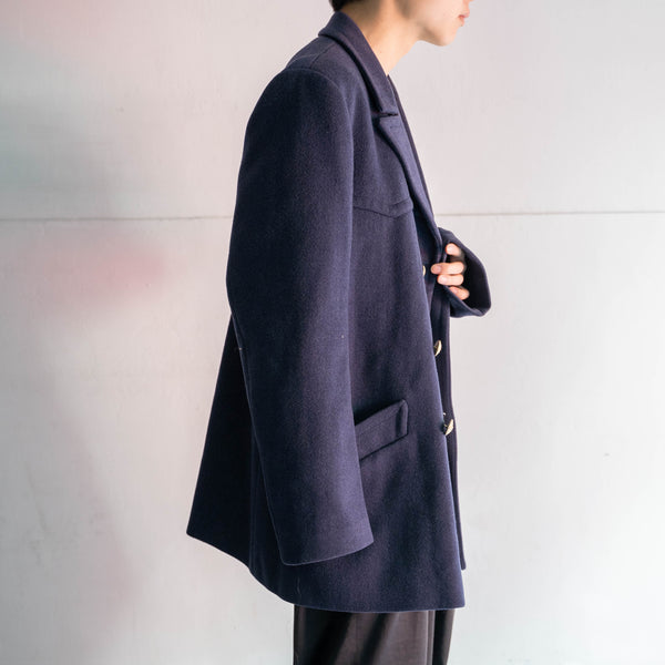 1980s Italian military navy wool P coat