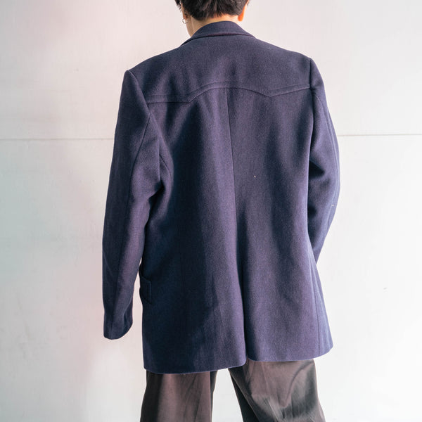 1980s Italian military navy wool P coat