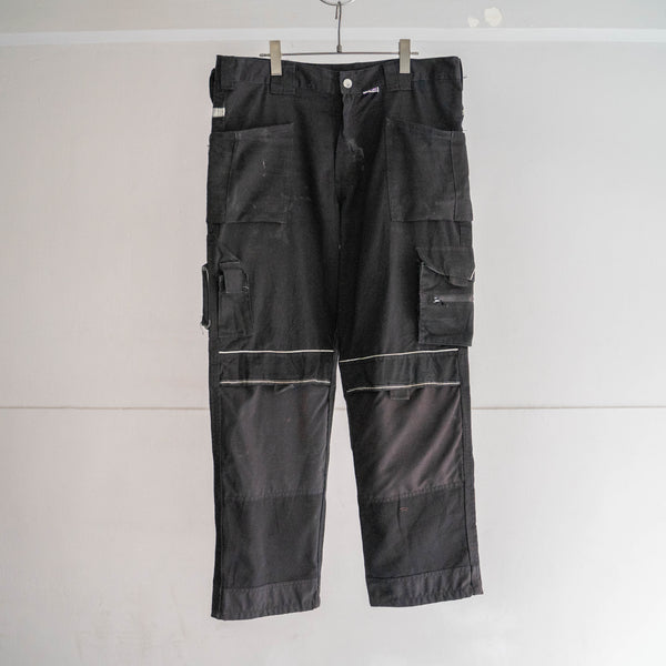around 1990s Germany black color gimmick work cargo pants