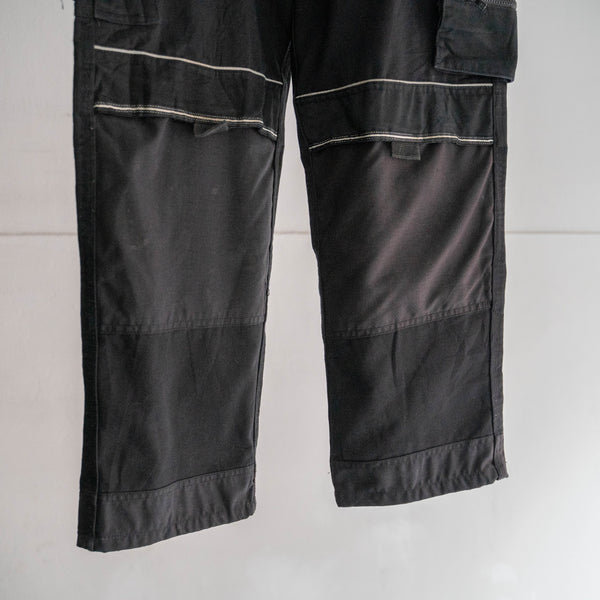 around 1990s Germany black color gimmick work cargo pants