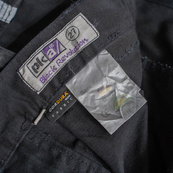 around 1990s Germany black color gimmick work cargo pants