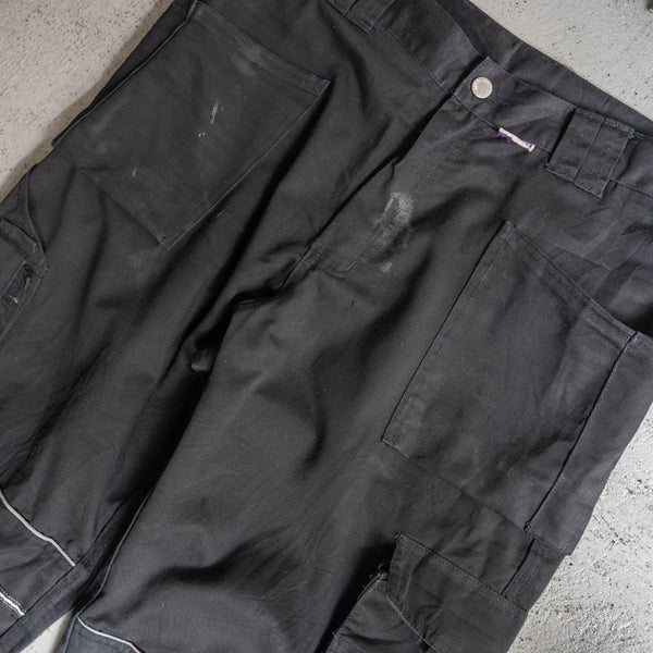 around 1990s Germany black color gimmick work cargo pants