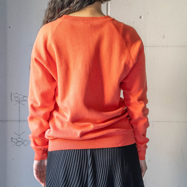 1980-90s Portugal orange color sweat -patch custom-