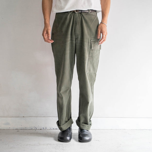 1980-90s Belgium military cargo pants -one pocket cargo-