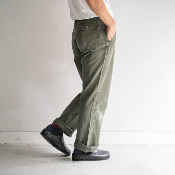 1980-90s Belgium military cargo pants -one pocket cargo-