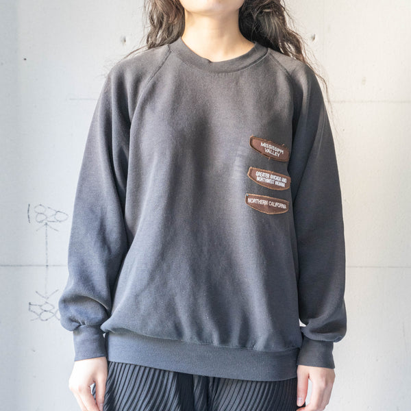 1990-00s 'JERZEES' black color sweat 'patch custom'