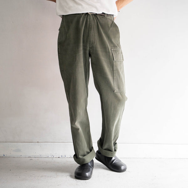 1980-90s Belgium military cargo pants -one pocket cargo-