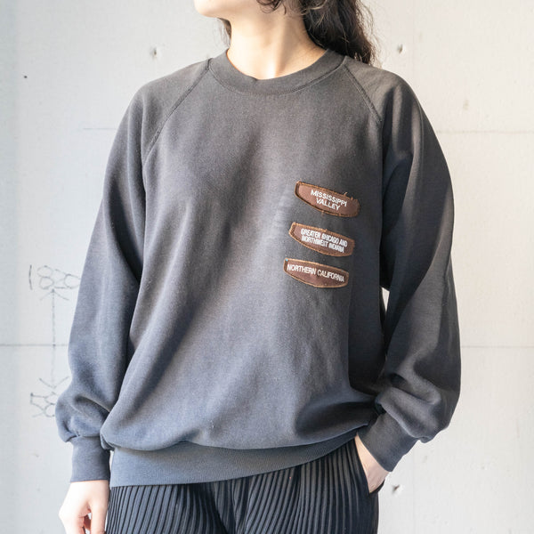 1990-00s 'JERZEES' black color sweat 'patch custom'