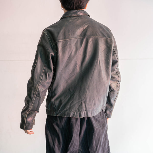1970-80s French military pilot leather jacket -civilian type- -2