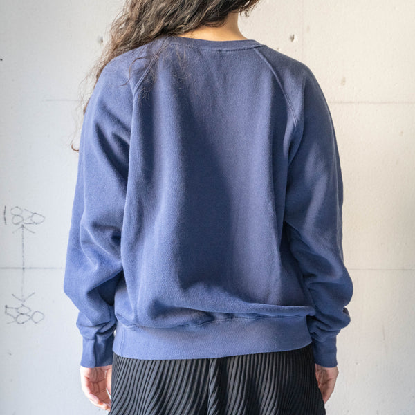 1990-00s 'FRUIT OF THE LOOM' navy color sweat 'patch custom'