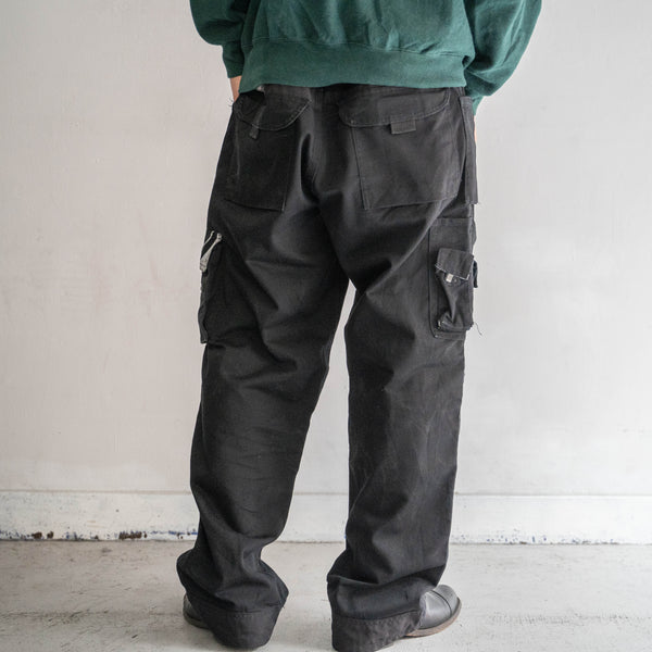 around 1990s Germany black color gimmick work cargo pants