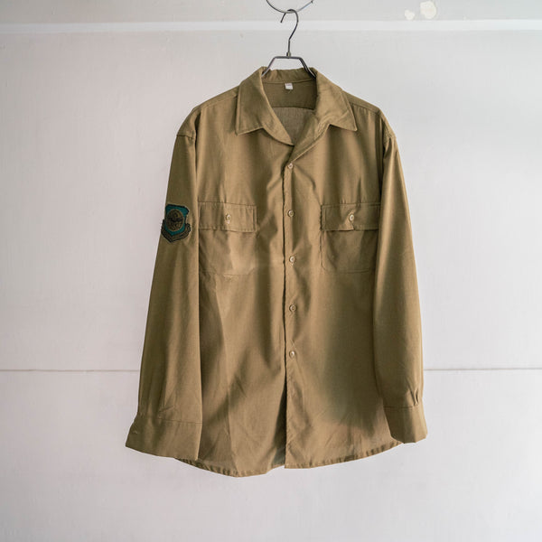1980s Romania military field shirt 'dead stock' -sun fade- 'patch custom'