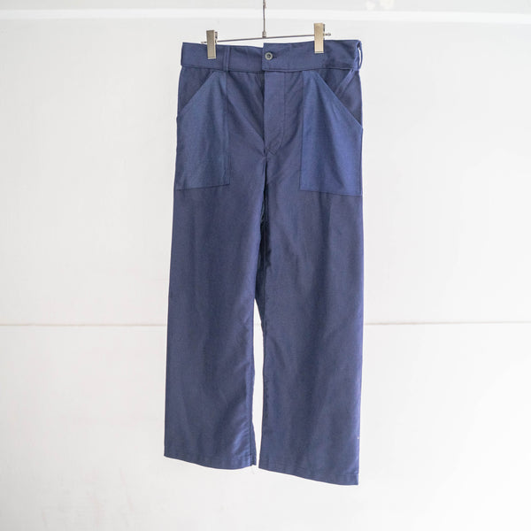 1950-60s Italian military light weight moleskin work pants 'dead stock' -pocket remake-