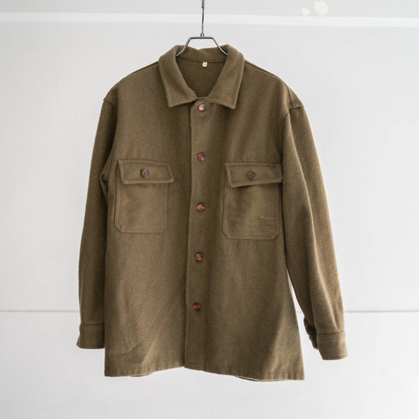 around 1980s Italian military? khaki color wool shirt jacket