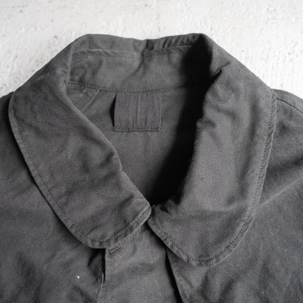 1950-60s French military frock coat 'dead stock'  -black dyed & without epaulette-